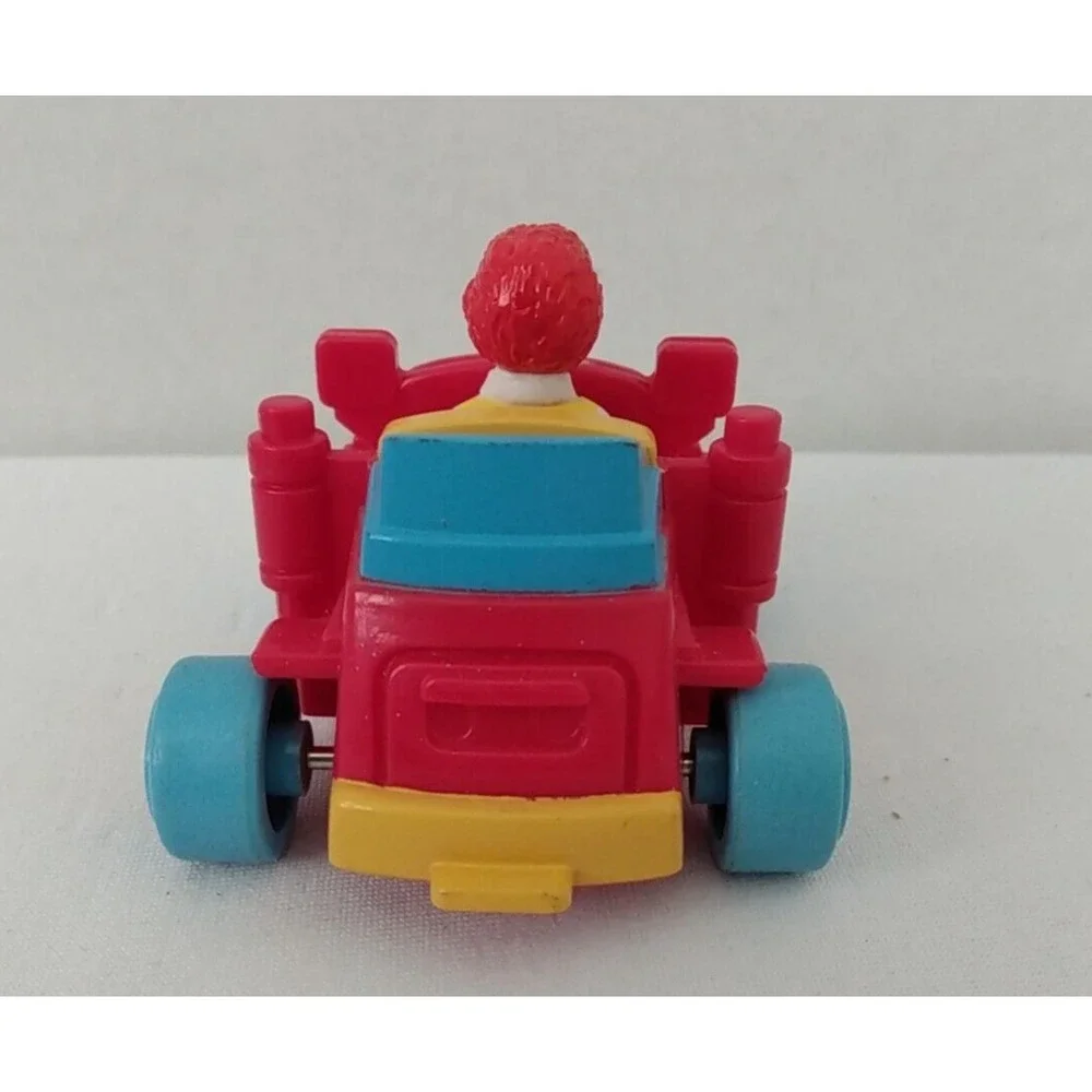 Lot of 3 McDonalds VTG Ronald McDonald toys, 1 New in pkg, 1990 Ronald in car